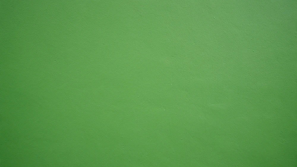 Close-up of a freshly painted deep green wall with subtle surface texture